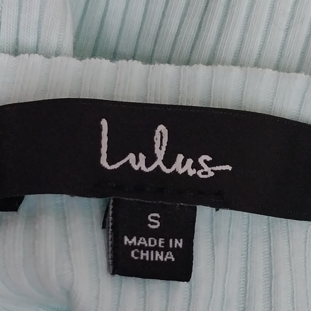 Lulu's Mint Ribbed Racerback Crop Top - Picture 5 of 6